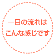 一日の流れはこんな感じです